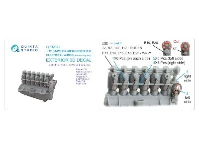 Daimler-mercedes D.Iii Electrical Wiring For Roland C.Ii / Albatros D.I-v / Pfalz D.Iii/D.Xii And Junkers D.1 Etc. (For Wingnut 
