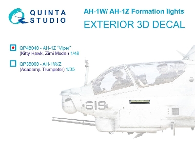 Ah-1 W/Z-  Formation (Slime) Lights (For Kitty Hawk And Zimi Models Kits) - image 1
