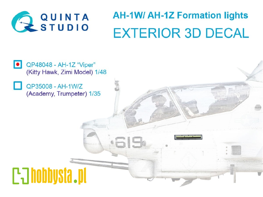 Ah-1 W/Z-  Formation (Slime) Lights (For Kitty Hawk And Zimi Models Kits) - image 1
