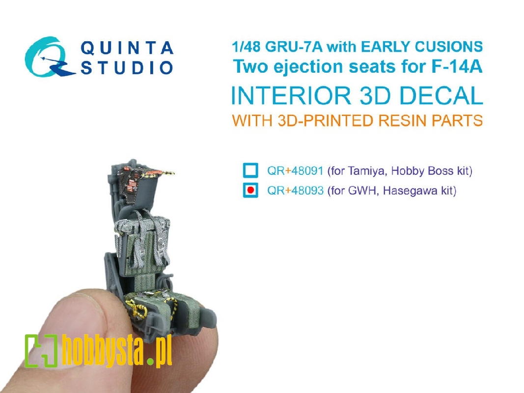 Gru-7 A Early - 2 Ejection Seats For F-14 A (For Hasegawa And Gwh Kits) - image 1 Gru-7 A Early - 2 Ejection Seats For F-14 A (For Hasegawa And Gwh Kits) - image 1