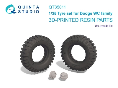 Dodge Wc Family - 3-d Printed Tyre Set (For Zvezda Kits) - image 1