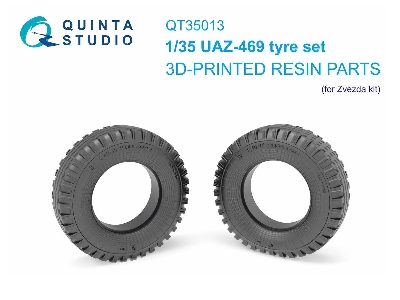 Uaz-469 Family - 3-d Printed Tyre Set (For All Kits) - image 1