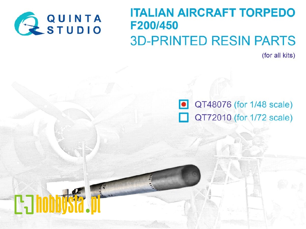 Italian Wwii Aircraft Torpedo F200-450 (3d-printed / For All Kits) - image 1 Italian Wwii Aircraft Torpedo F200-450 (3d-printed / For All Kits) - image 1