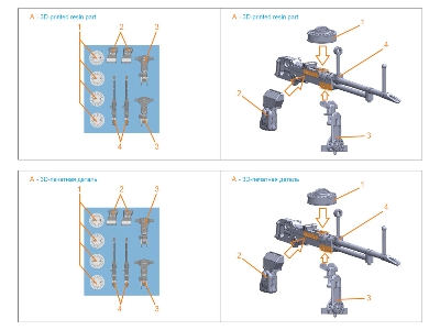 Vickers K Machine Gun - 2 Pcs (3d-printed / For All Kits) - image 7
