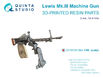 Lewis Mk.Iii Machine Gun - 2 Pcs (3d-printed / For All Kits) - image 1