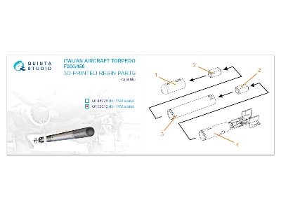 Italian Wwii Aircraft Torpedo F200-450 (3d-printed / For All Kits) - image 8