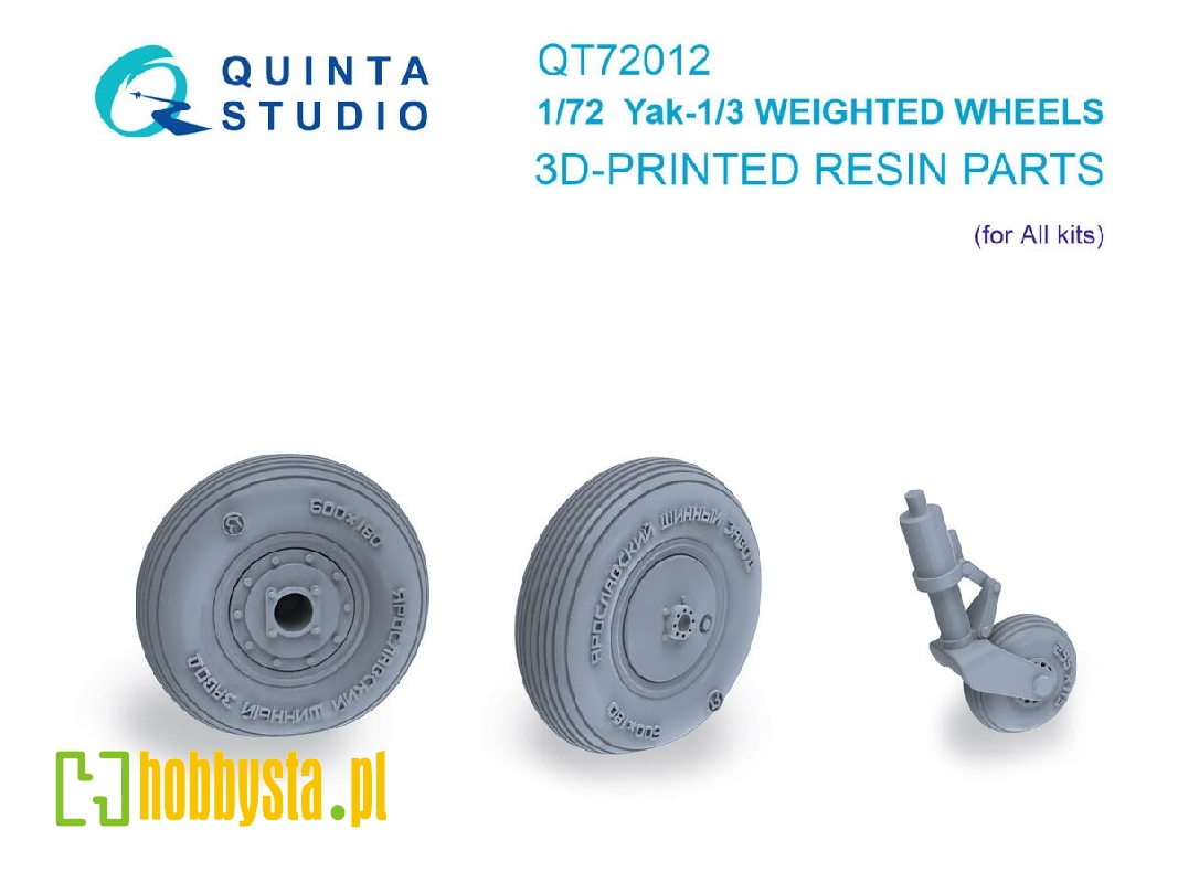 Yakovlev Yak-1 / Yak-3 - 3d-printed Weighted Wheels (For Zvezda Kits) - image 1 Yakovlev Yak-1 / Yak-3 - 3d-printed Weighted Wheels (For Zvezda Kits) - image 1