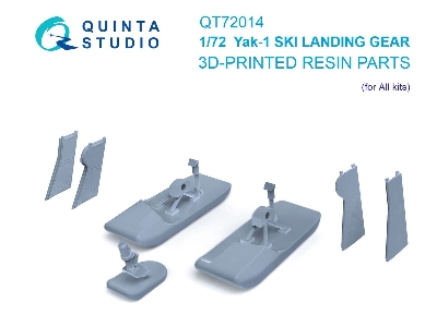 Yakovlev Yak-1 - 3d-printed Ski Landing Gear (For Zvezda Kits) - image 1