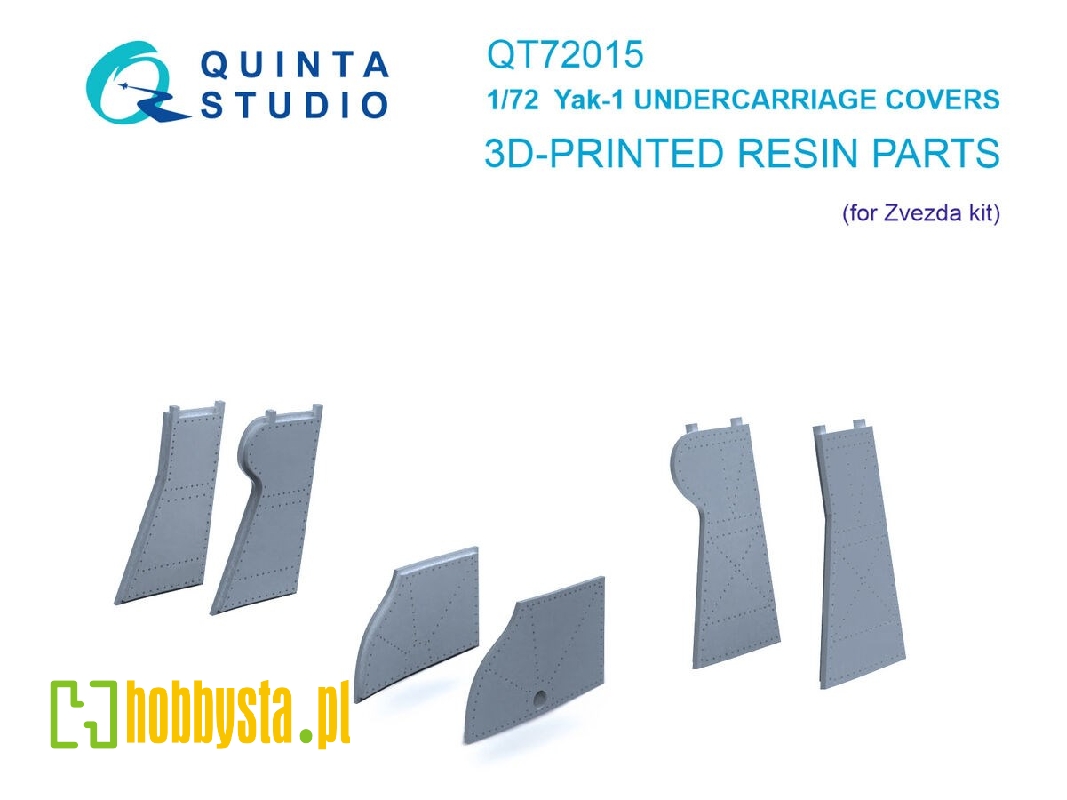 Yakovlev Yak-1 - 3d-printed Undercarriage Covers (For Zvezda Kits) - image 1 Yakovlev Yak-1 - 3d-printed Undercarriage Covers (For Zvezda Kits) - image 1