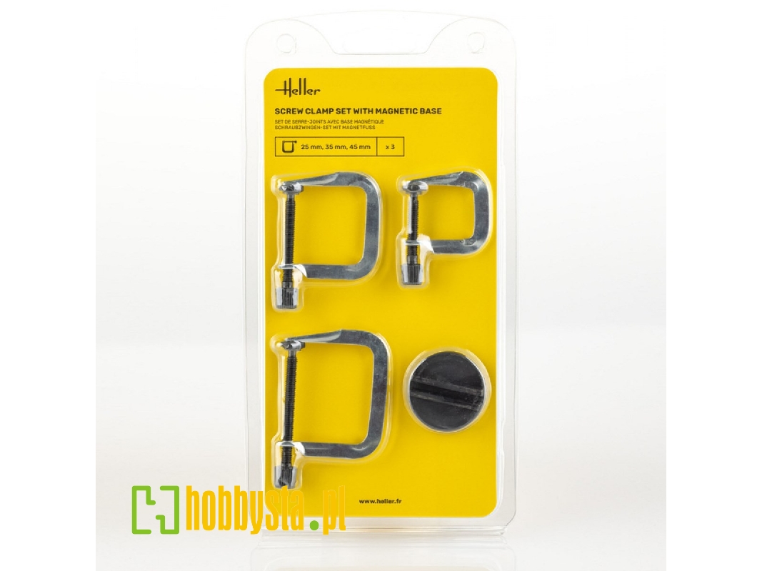 Screw Clamp Set (3 Pieces) With Magnetic Base - image 1 Screw Clamp Set (3 Pieces) With Magnetic Base - image 1