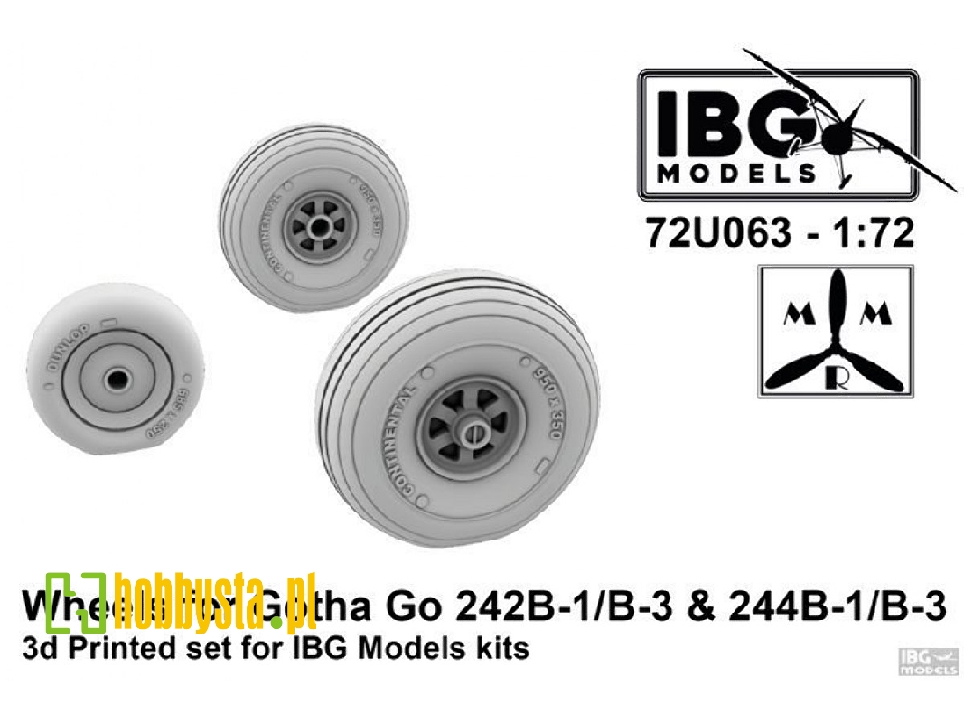 Wheels For Gotha Go 242b-1/B-3 & 244b-1/B-3 - image 1 Wheels For Gotha Go 242b-1/B-3 & 244b-1/B-3 - image 1