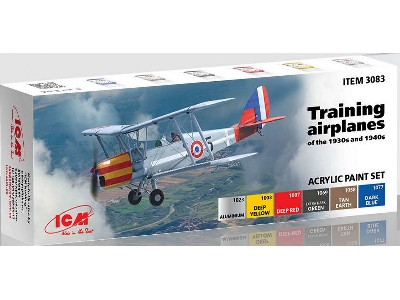 Acrylic Paint Set For Training Airplanes Of The 1930s And 1940s - image 1