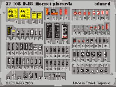 F-18 placards 1/32 - image 1