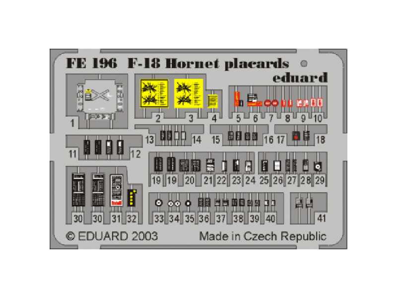F-18 placards 1/48 - - image 1