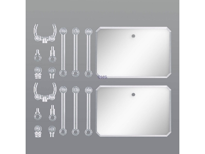 Action Base 6 (Clear Color) Mirror Stickers Set - image 3