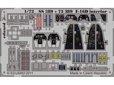 F-16D interior S. A. 1/72 - Kinetic - image 1