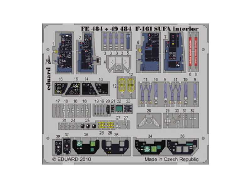 F-16I SUFA interior S. A. 1/48 - Hasegawa - - image 1