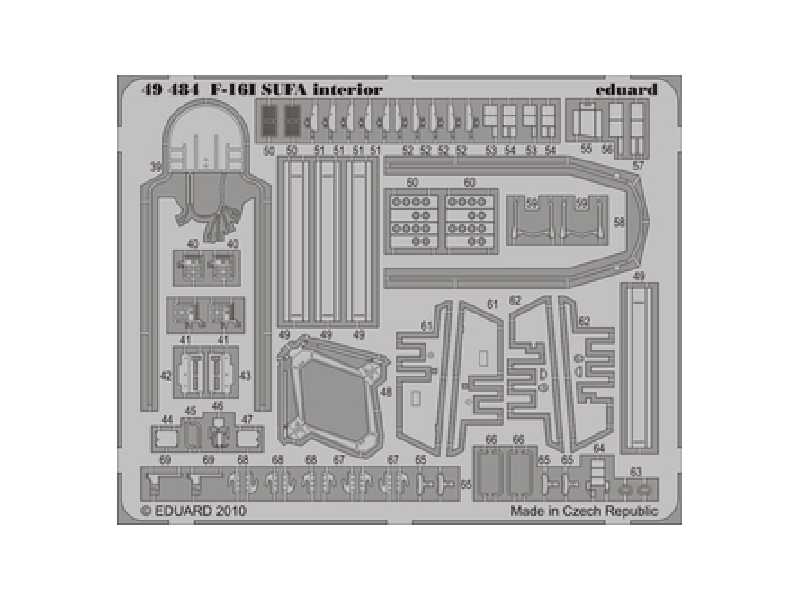 F-16I SUFA interior S. A. 1/48 - Hasegawa - image 1