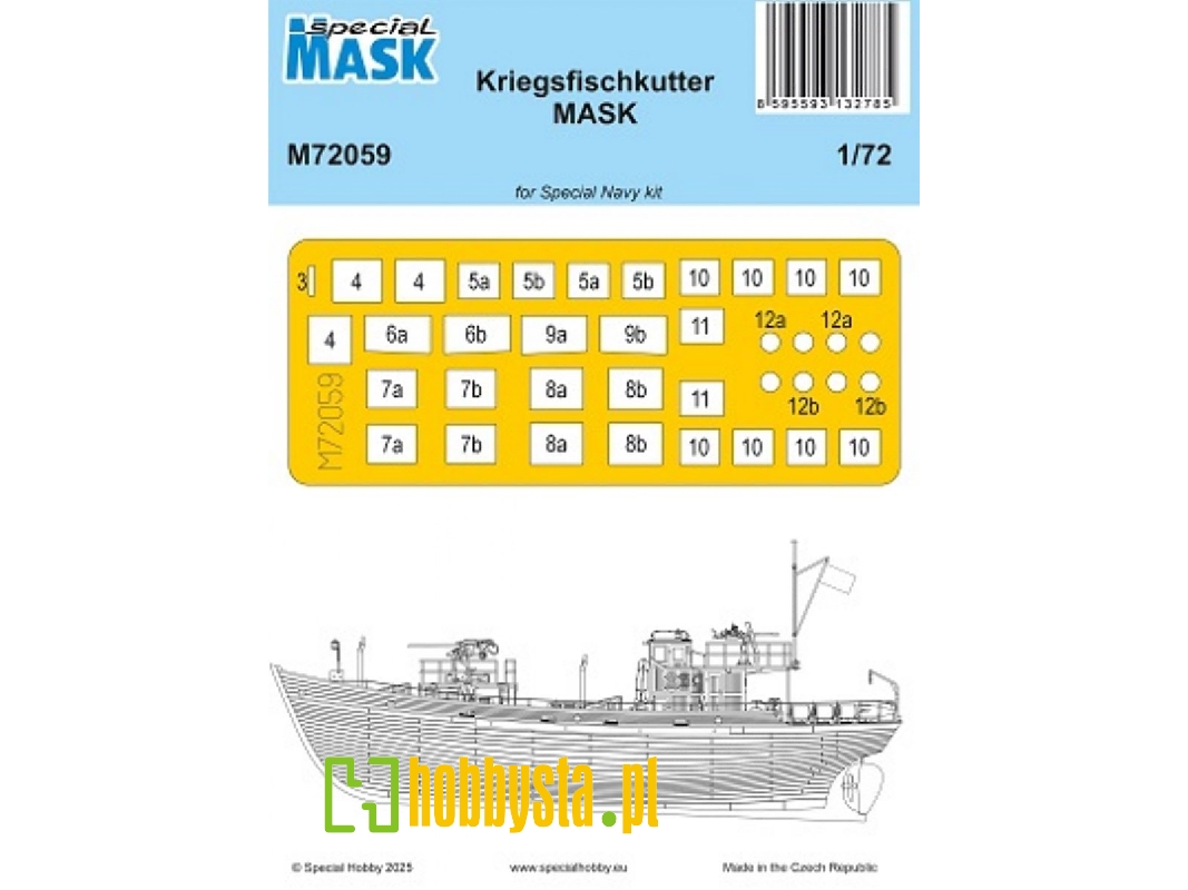Kriegsfischkutter - Mask Set (For Special Hobby Kits) - image 1 Kriegsfischkutter - Mask Set (For Special Hobby Kits) - image 1