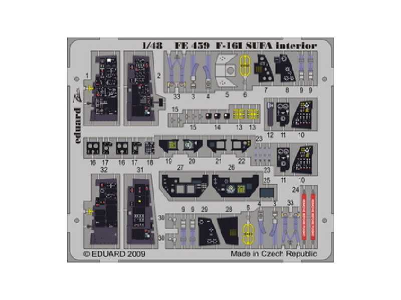 F-16I SUFA interior S. A. 1/48 - Kinetic - - image 1