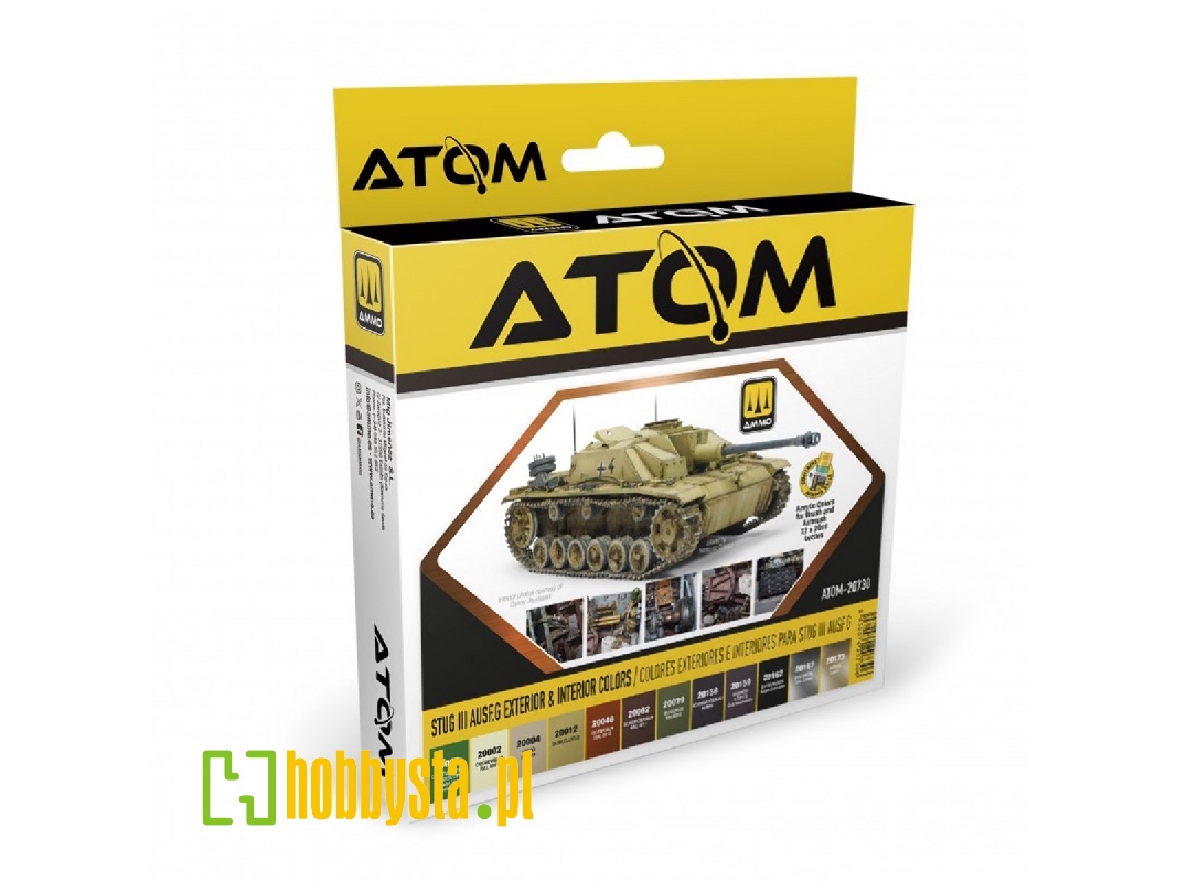 Atom-20730 Stug Iii Ausf.G Exterior & Interior Colors Set - image 1 Atom-20730 Stug Iii Ausf.G Exterior & Interior Colors Set - image 1