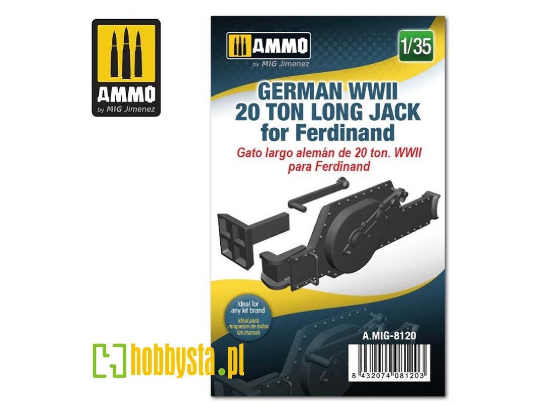 German Wwii 20 Ton Long Jack For Ferdinand - image 1