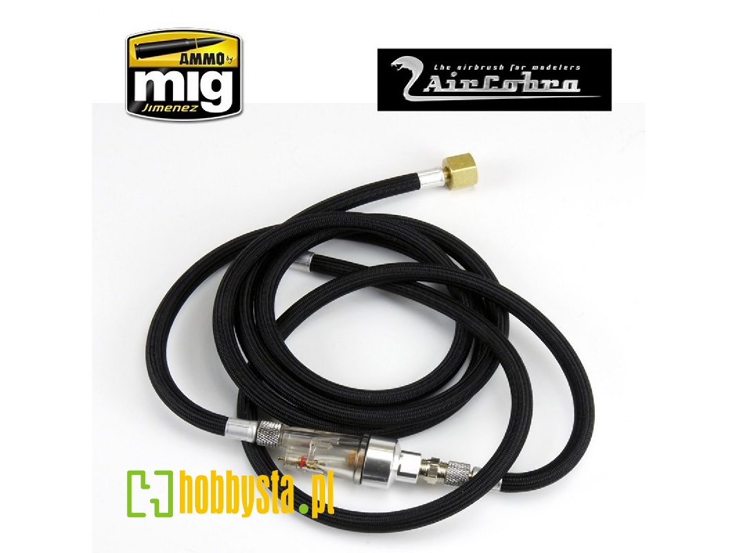 6 Foot Braided Air Hose With Moisture Trap - image 1 6 Foot Braided Air Hose With Moisture Trap - image 1