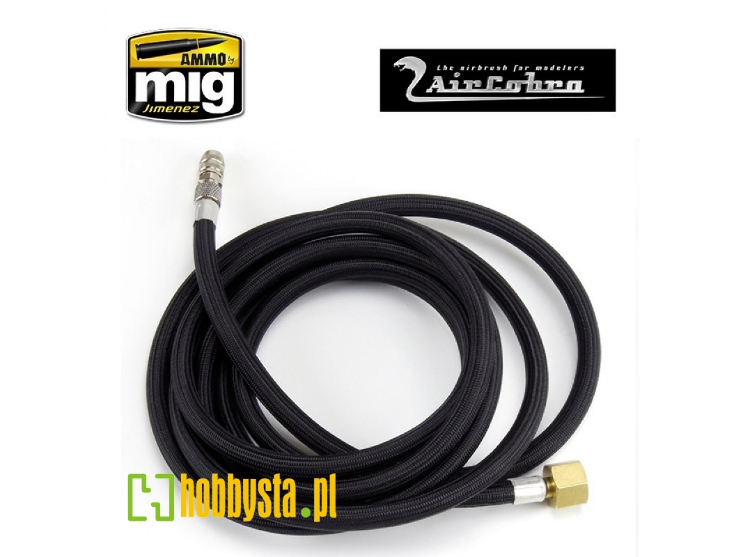 8 Foot Quick Disconnect Braided Air Hose - image 1 8 Foot Quick Disconnect Braided Air Hose - image 1