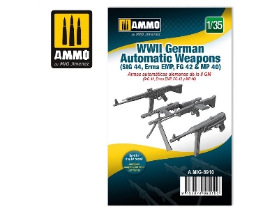 Wwii German Automatic Weapons (Stg 44, Erma Emp, Fg 42 & Mp 40) - image 1