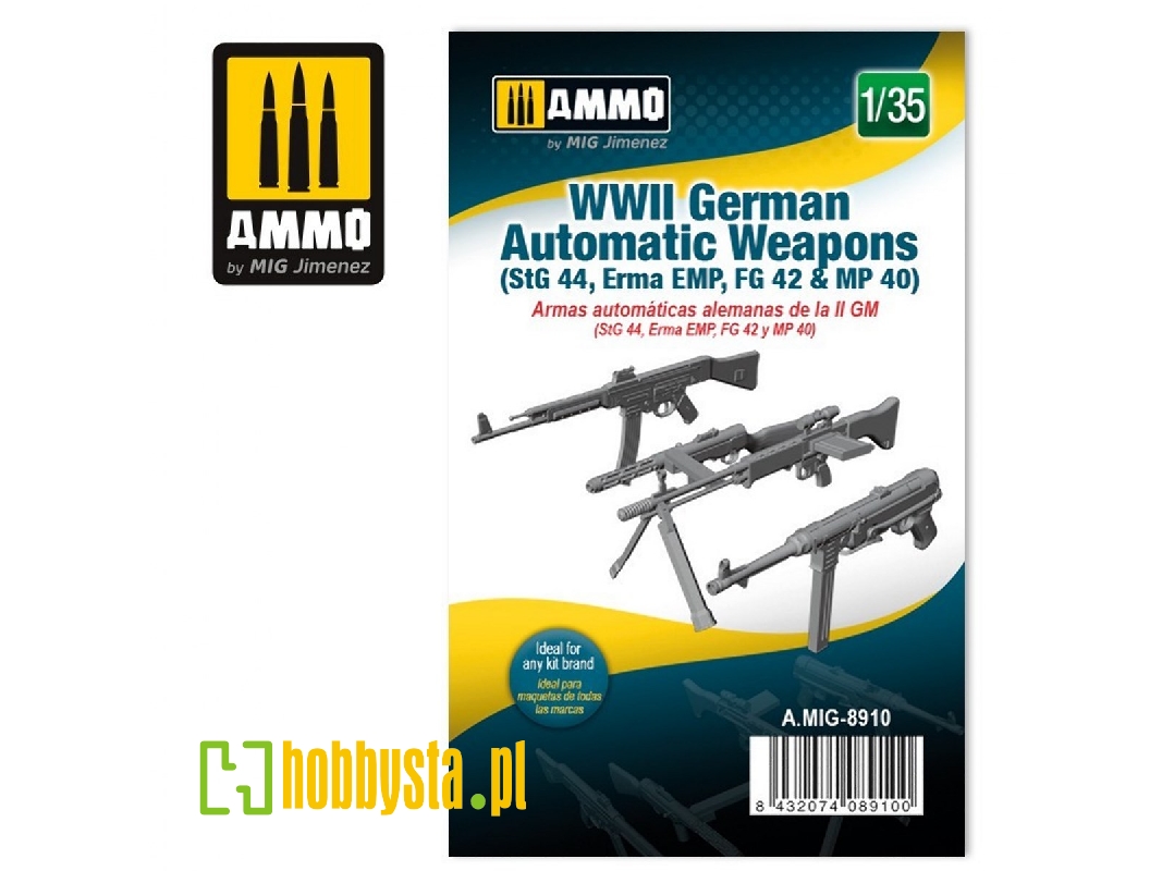 Wwii German Automatic Weapons (Stg 44, Erma Emp, Fg 42 & Mp 40) - image 1