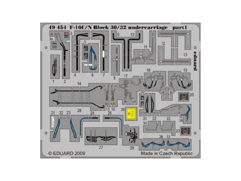 F-16C/ N Block 30/32 undercarriage 1/48 - Tamiya - image 1