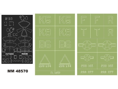 Martin B-26 B Marauder - Maxi Paint Mask Set (For Icm 48320 Kit) - image 1