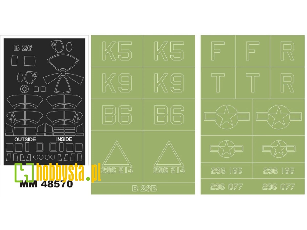 Martin B-26 B Marauder - Maxi Paint Mask Set (For Icm 48320 Kit) - image 1 Martin B-26 B Marauder - Maxi Paint Mask Set (For Icm 48320 Kit) - image 1