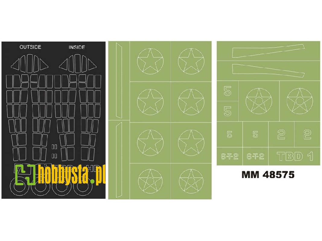 Douglas Tbd-1 Devastator - Maxi Paint Mask Set (For Hobby Boss Kit) - image 1 Douglas Tbd-1 Devastator - Maxi Paint Mask Set (For Hobby Boss Kit) - image 1