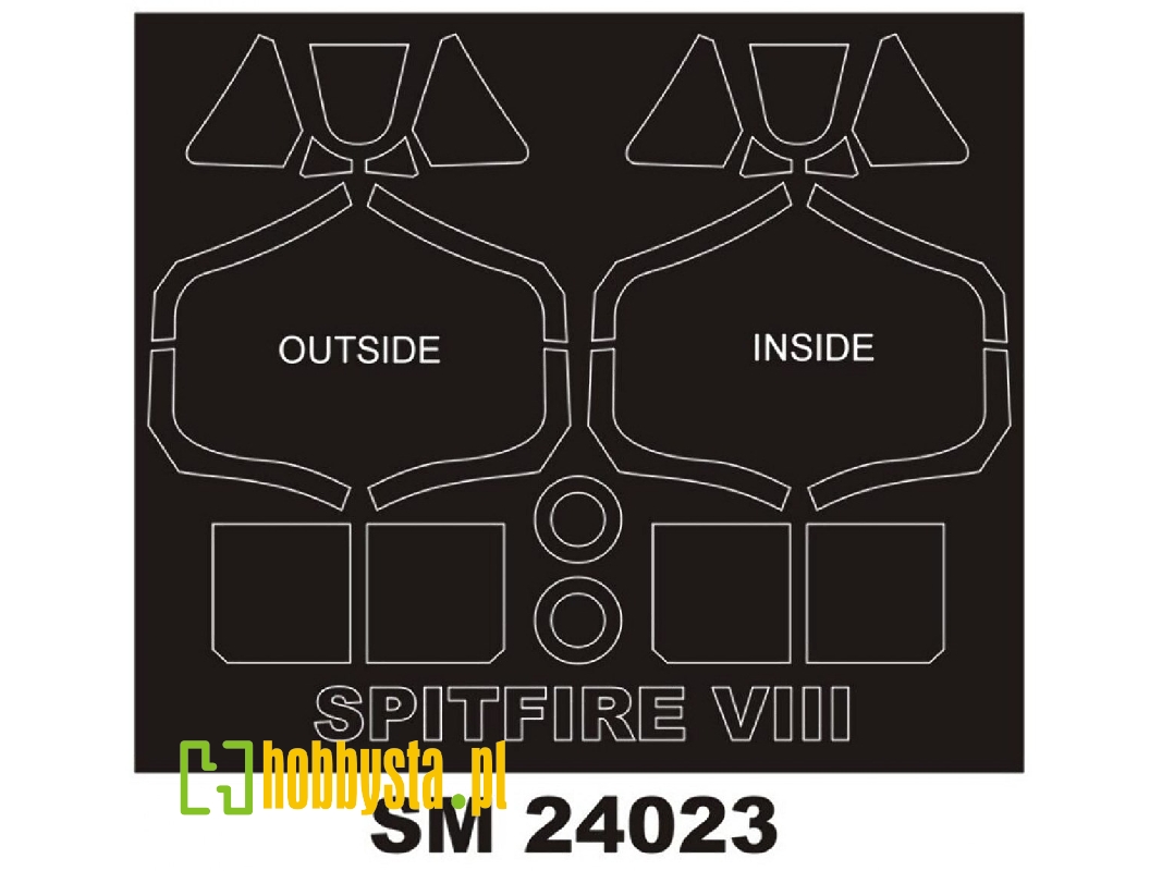 Supermarine Spitfire Mk.Viii - Mini Paint Mask Set (For Airfix Kits) - image 1