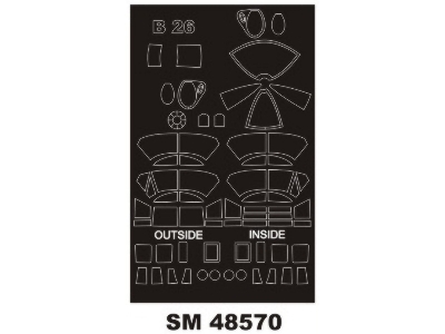 Martin B-26 B Marauder - Mini Paint Mask Set (For Icm Kits) - image 1