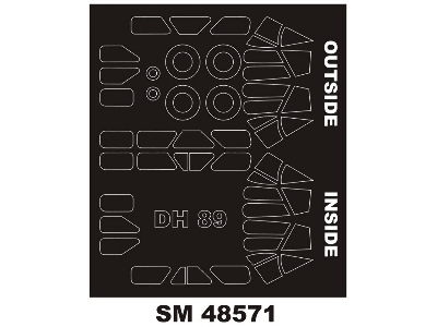 De Havilland Dh-89 Dragon Rapide - Mini Paint Mask Set (For Armory Kits) - image 1