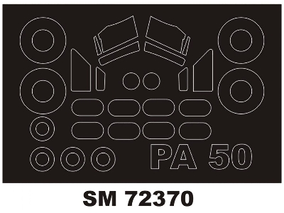 Percival P.50 Prince - Mini Paint Mask Set (For Valom Kits) - image 1