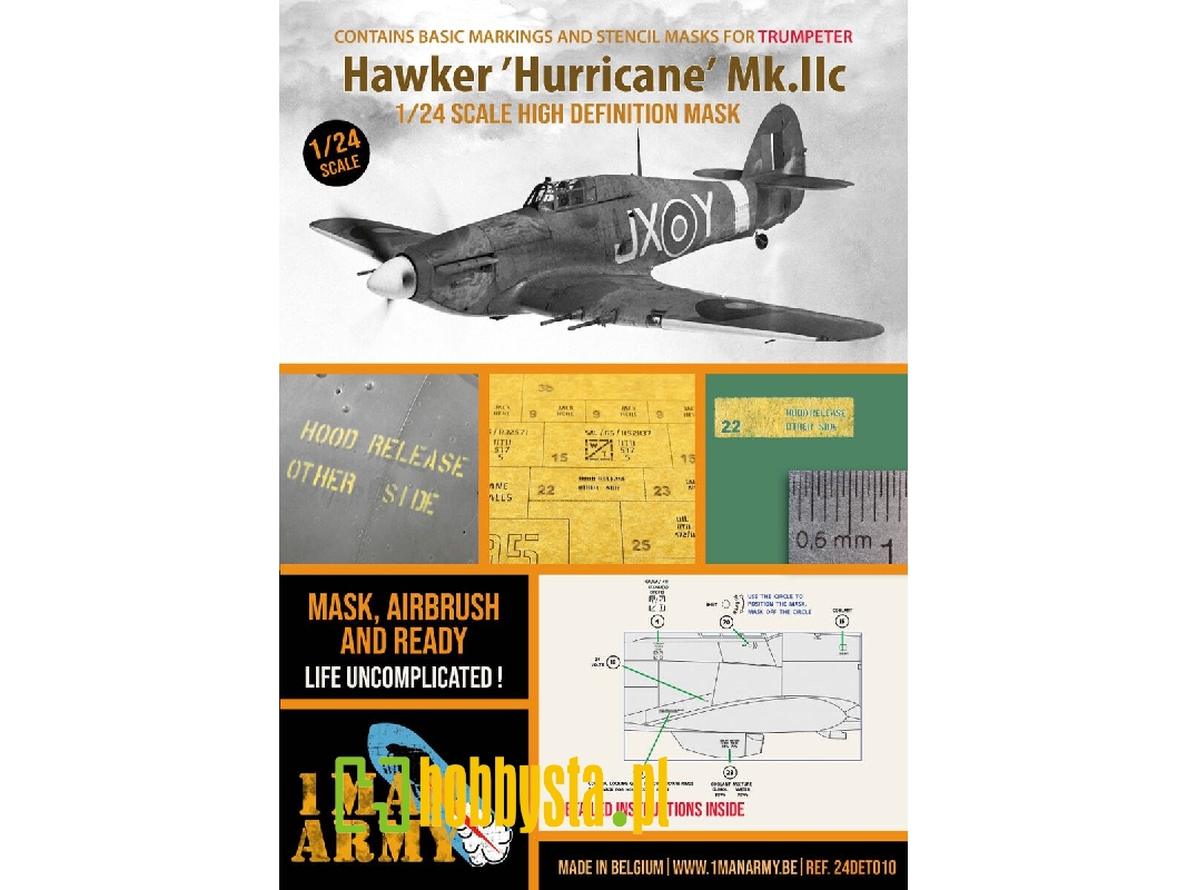 Hawker Hurricane Mk.Iic - High Definition Airbrush Masks (For Trumpeter Kits) - image 1 Hawker Hurricane Mk.Iic - High Definition Airbrush Masks (For Trumpeter Kits) - image 1