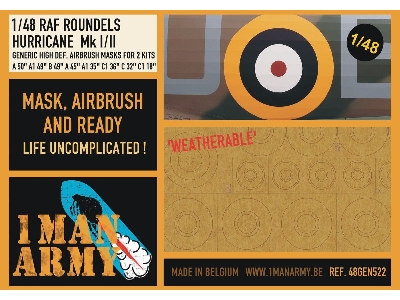 Hawker Hurricane Mk.I / Mk.Iib / Mk.Iic - Roundels Generic Set (For Airfix, Arma Hobby, Hasegawa And Hobby Boss Kits) - image 1