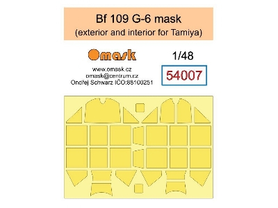 Messerschmitt Bf-109 G-6 - Exterior And Interior Masks (For Tamiya Kits) - image 1