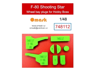 Lockheed F-80 Shooting Star - Wheel Bay Plugs (For Hobby Boss Kits) - image 1