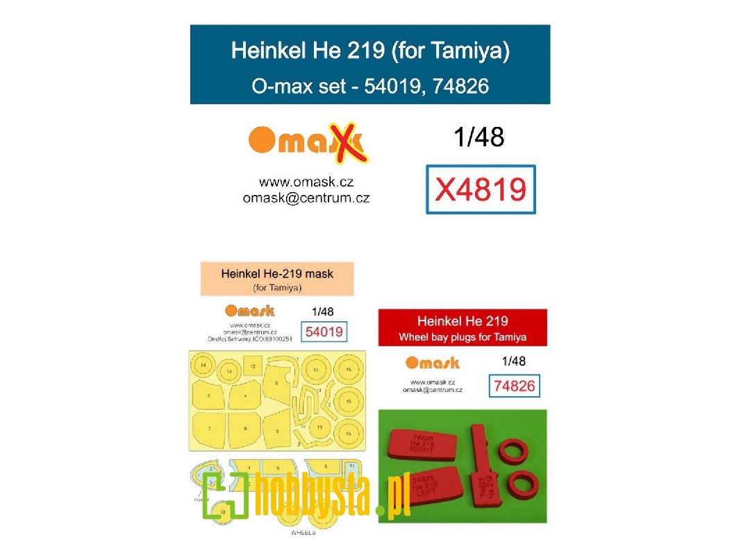 Heinkel He-219 - O-max Set (For Tamiya Kits) - image 1 Heinkel He-219 - O-max Set (For Tamiya Kits) - image 1