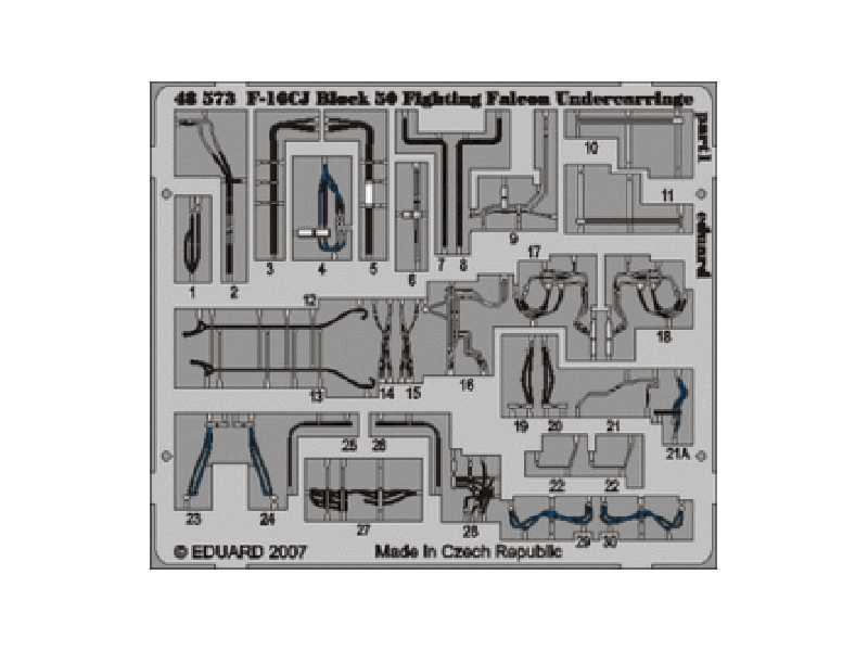 F-16CJ Block 50 undercarriage 1/48 - Tamiya - image 1