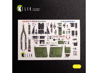 P-39q/N - Interior 3d Decals For Kitty Hawk/Zimi Models Kit - image 1