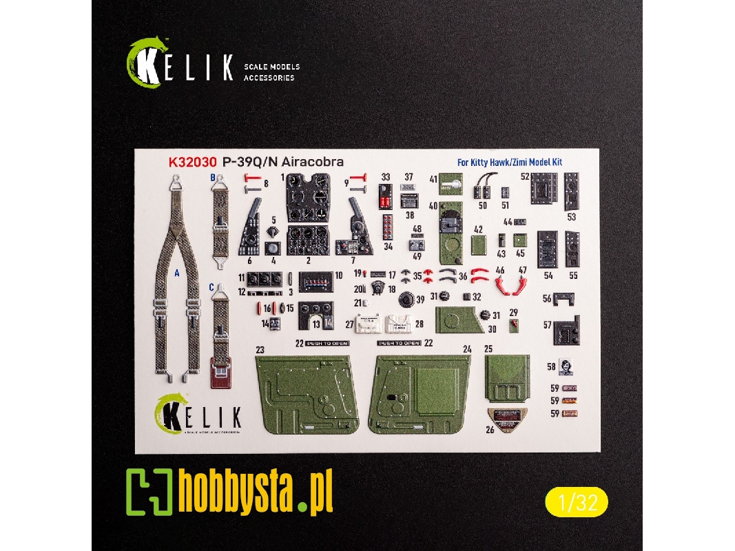 P-39q/N - Interior 3d Decals For Kitty Hawk/Zimi Models Kit - image 1 P-39q/N - Interior 3d Decals For Kitty Hawk/Zimi Models Kit - image 1