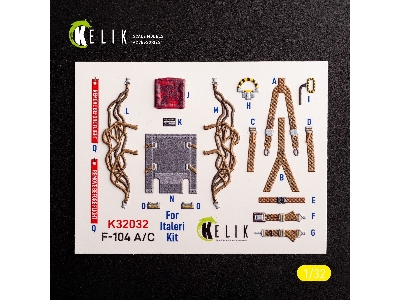 F-104 A/C - Interior 3d Decals For Italeri Kit - image 3