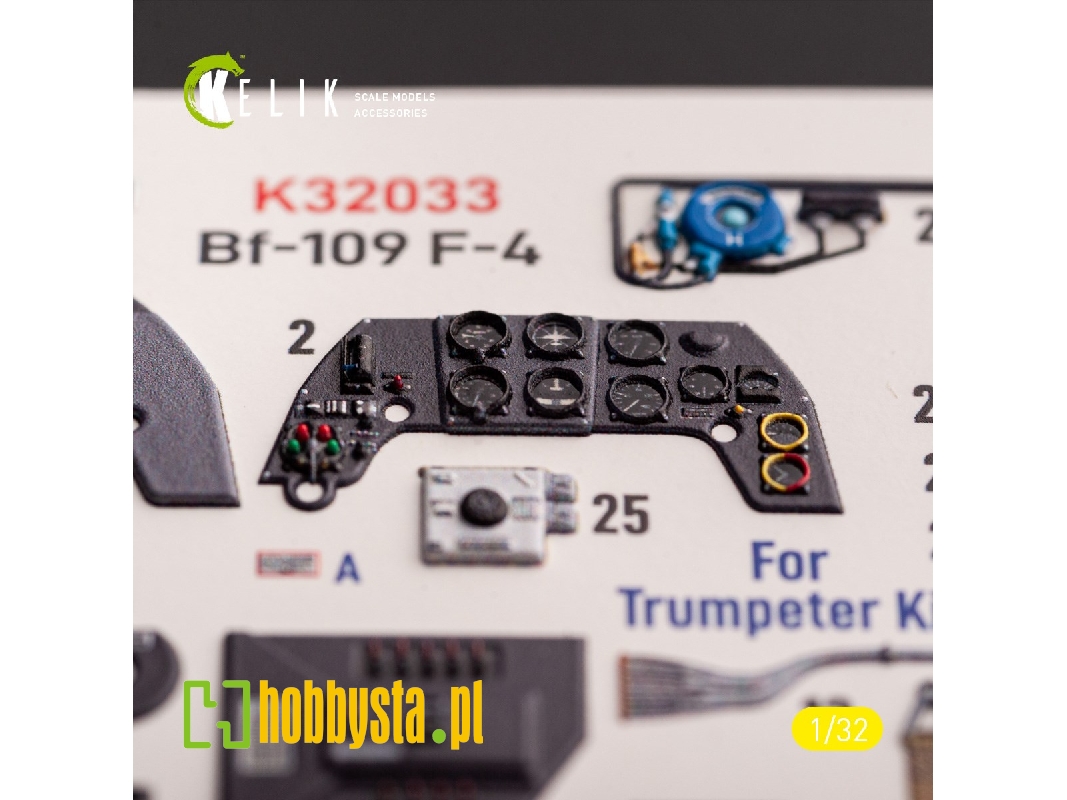 Bf-109 F-4 - Interior 3d Decals For Trumpeter Kit - image 1 Bf-109 F-4 - Interior 3d Decals For Trumpeter Kit - image 1