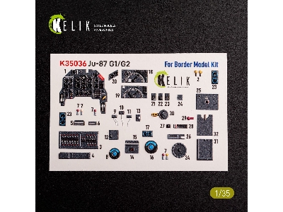Ju-87 G1/G2 - Interior 3d Decals For Border Models Kit - image 2