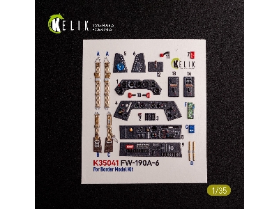 Fw-190a-6 - Interior 3d Decals For Border Models Kit - image 1